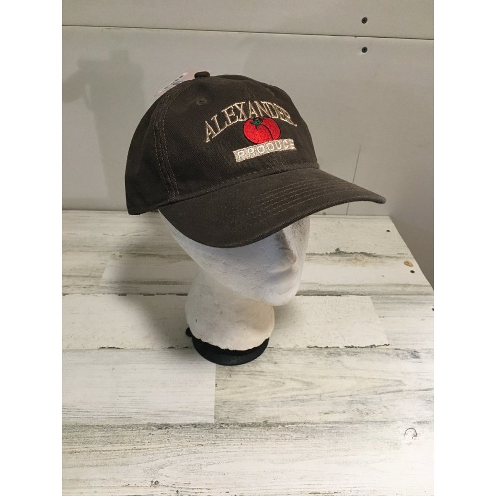 Dri-Duck Alexander Produce brown adjustable back ball cap NWT